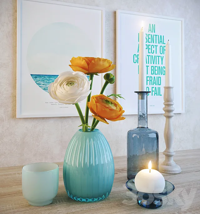 Decoration with flowers 3DModel Decoration with flowers 3DModel