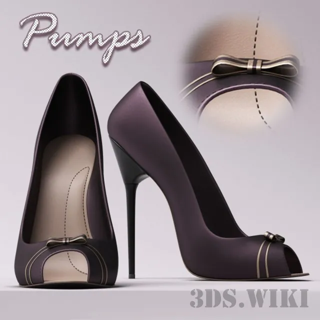 decoration – Women’s Pumps & Heels Shoes 3D Model