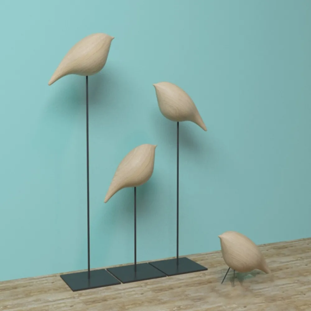 decoration – Wooden birds 3D Model