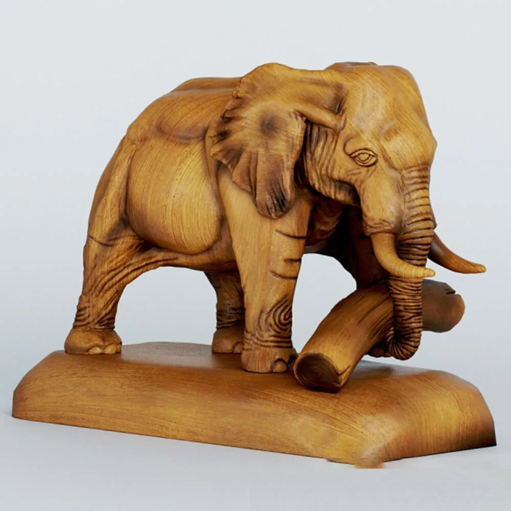 decoration – Wooden elephant figurine/ statue 3D Model
