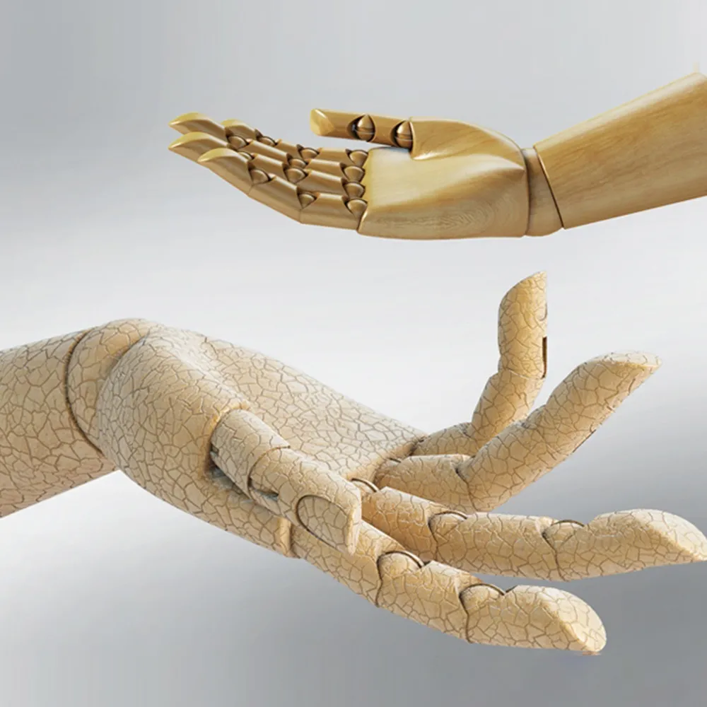 decoration – Wooden hand of man 3D Model