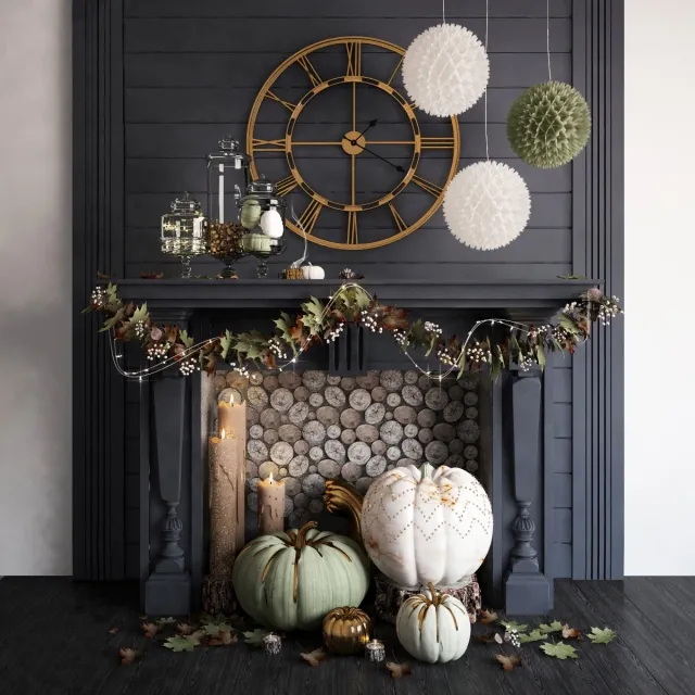 decoration – Wooden MannequinBrushes in Pitcher and Bottle MAXV 3D Model