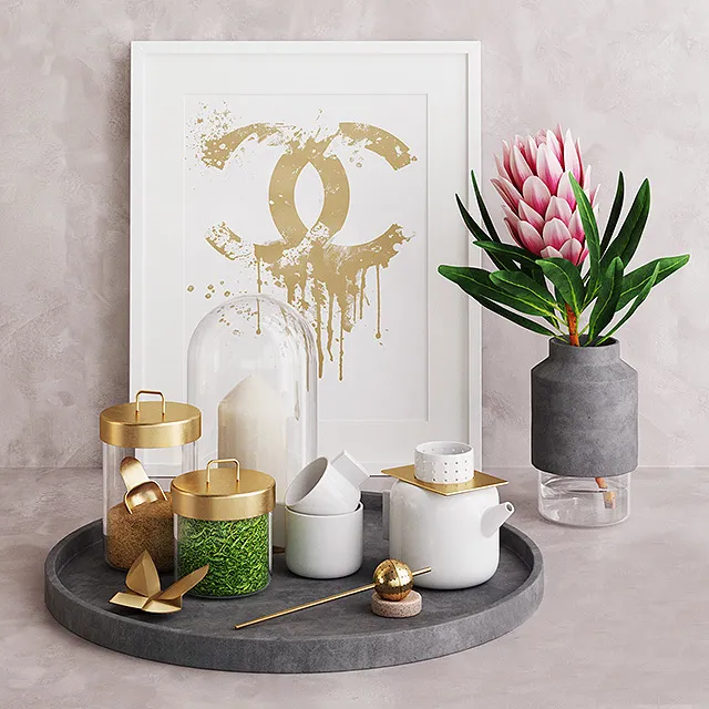 decoration – Zakkia Tea Set (2) 3D Model