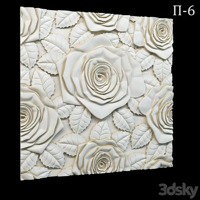 Decorative 3D panel P-6 3D Model