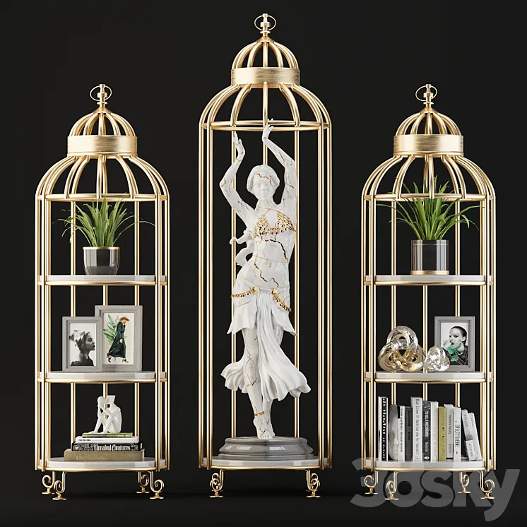 Decorative and plants Set 002- sibel dancer girl 3D Model Free Download