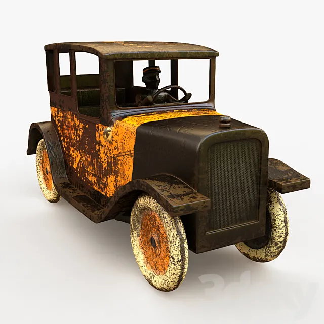 Decorative antique toy taxi 3DModel Decorative antique toy taxi 3DModel