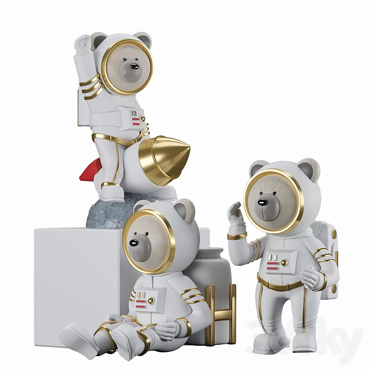 Decorative Astronaut 3D Model Free Download