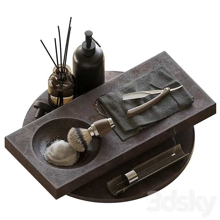 Decorative bathroom set 01 3D Model Free Download