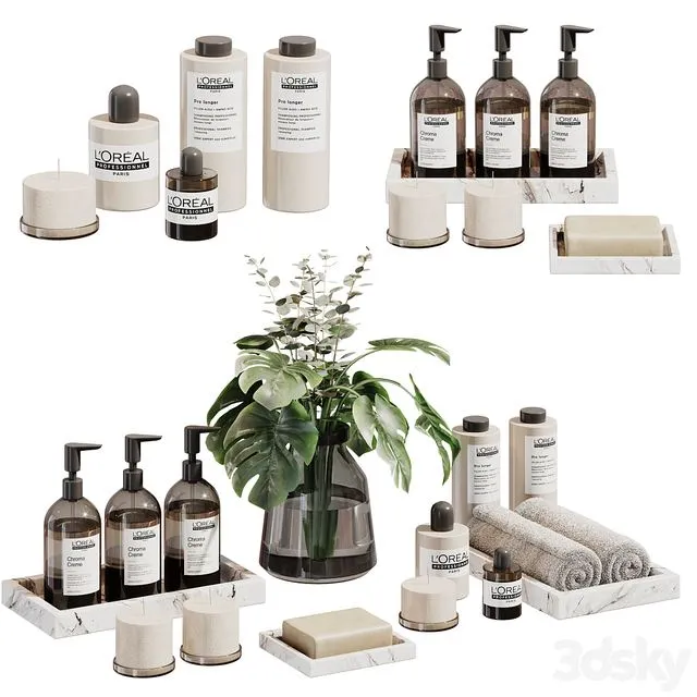 Decorative bathroom set 04 3D Model