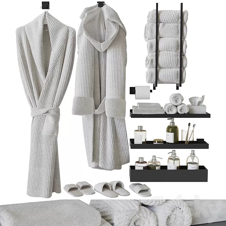 Decorative bathroom set 11 3D Model Free Download Decorative bathroom set 11 3D Model Free Download