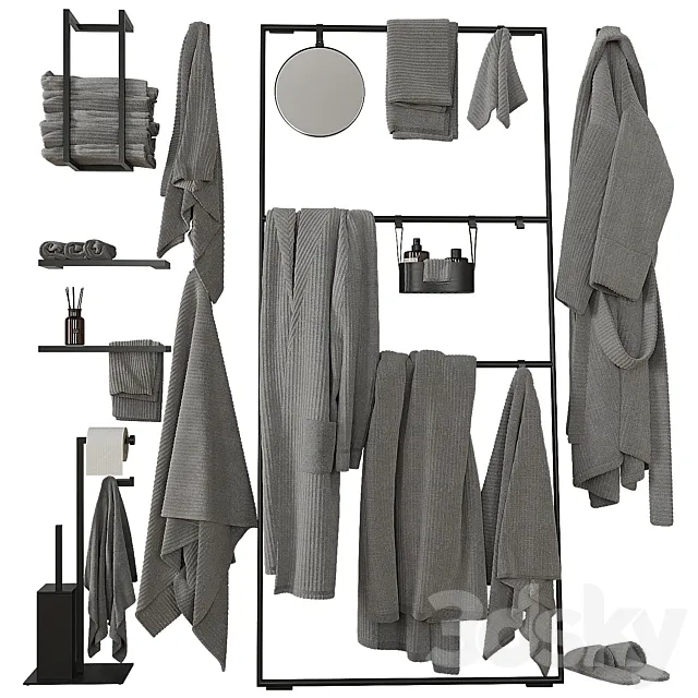 Decorative bathroom set 202 3D Model Decorative bathroom set 202 3D Model