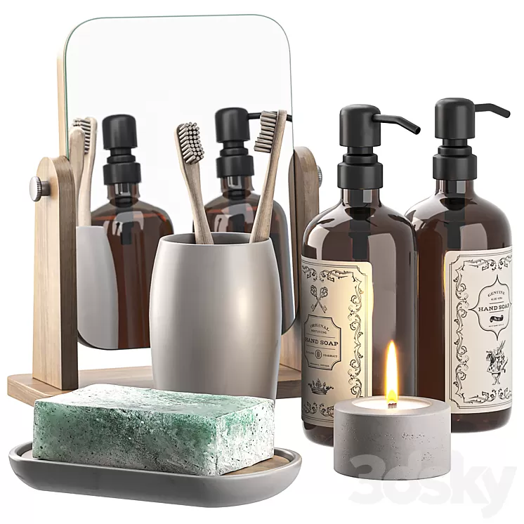 Decorative bathroom set 3D Model Free Download Decorative bathroom set 3D Model Free Download