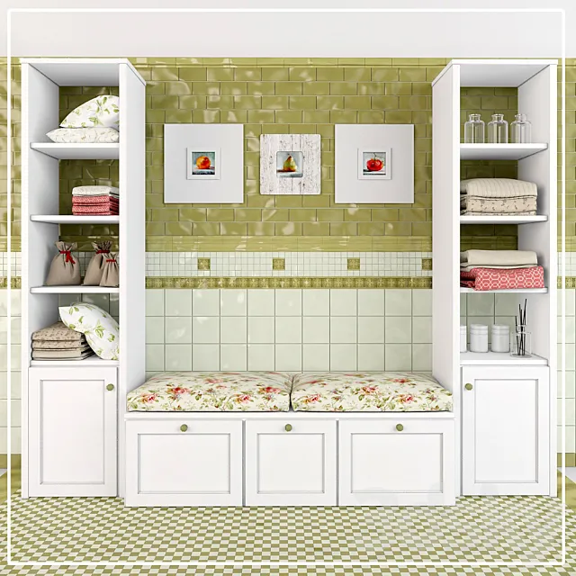 Decorative Bathroom Set 3D Model Decorative Bathroom Set 3D Model