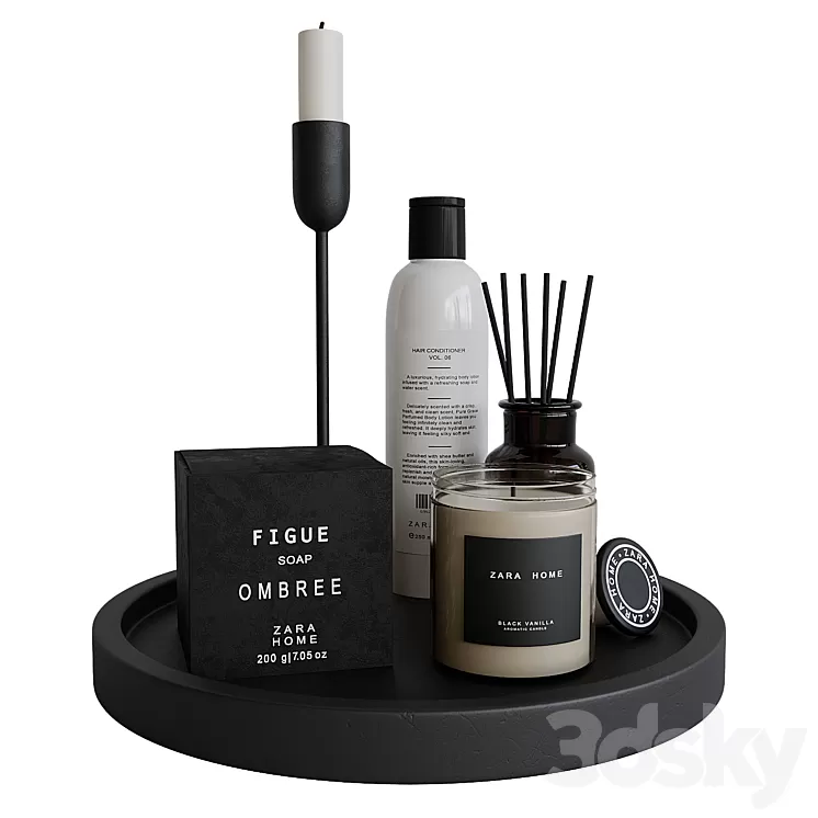 Decorative bathroom set 5 3D Model Free Download