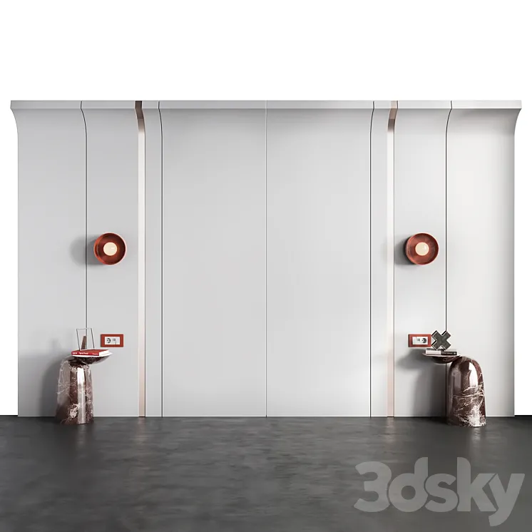 decorative bedroom headboard 3D Model Free Download