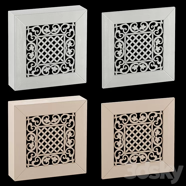 Decorative box and panel 3D Model