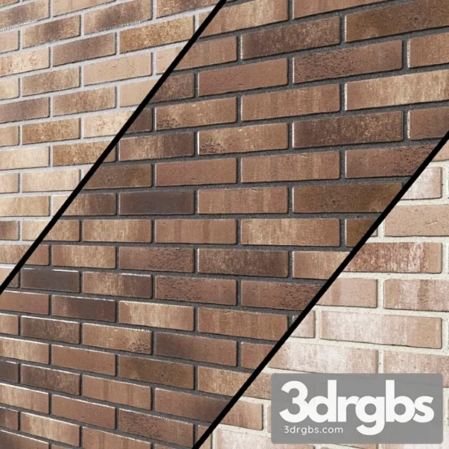 Decorative Brick Clinker Tiles Feldhaus Clinker Brick Wall Brick Masonry 17 3D Model Download