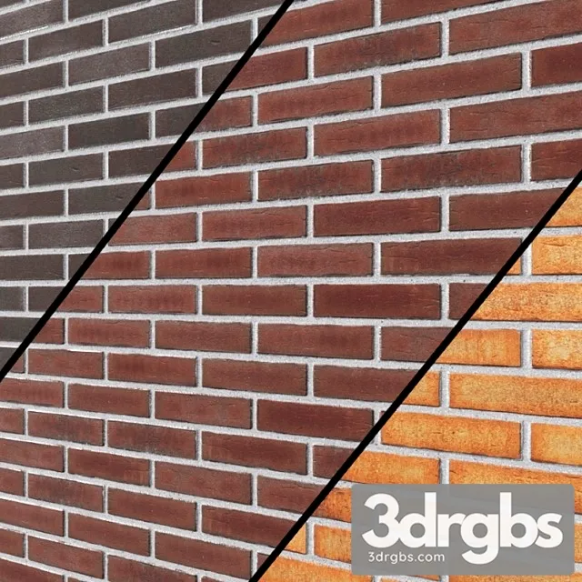 Decorative Brick Clinker Tiles Feldhaus Clinker Brick Wall Brick Masonry 20 3D Model Download