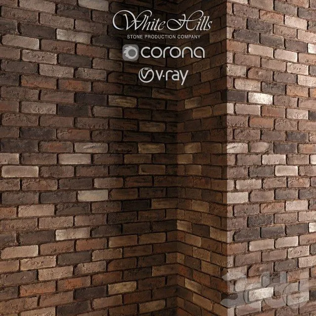 Decorative bricks White Hills 3D Model