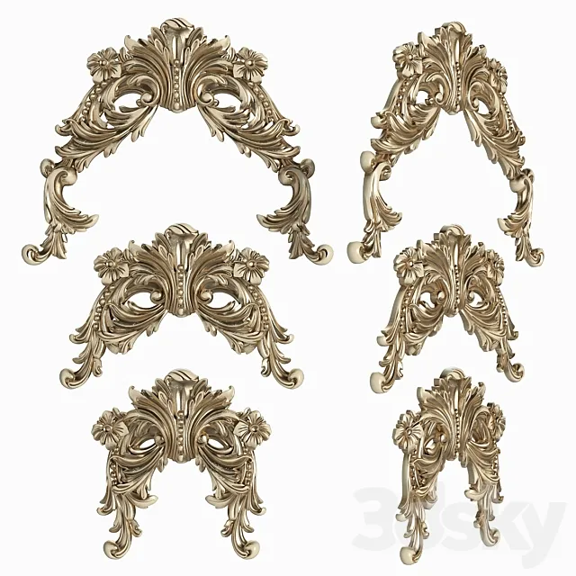 Decorative carved trim 3D Model Decorative carved trim 3D Model