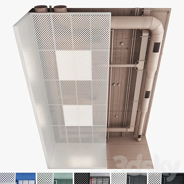 Decorative Ceiling Set 04 3D Model Decorative Ceiling Set 04 3D Model