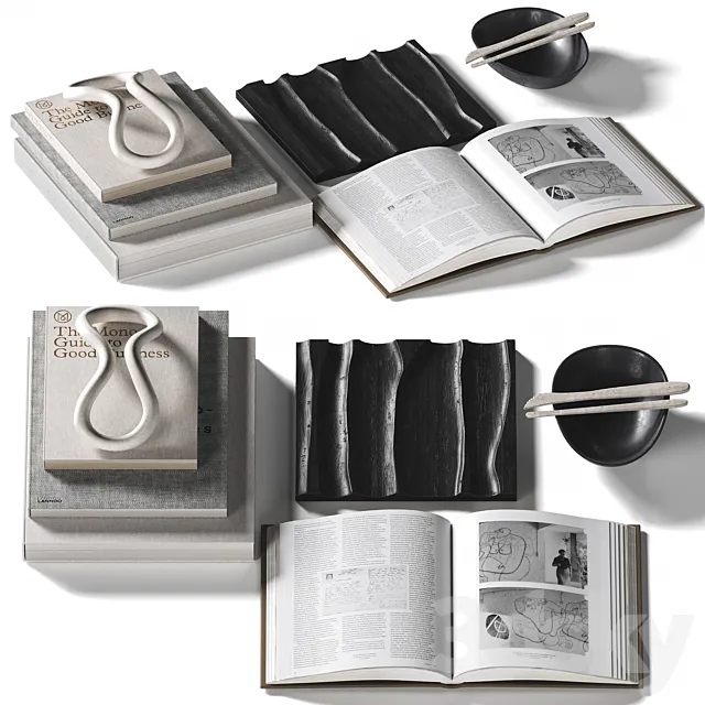 Decorative coffee table set 35 3DModel