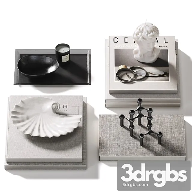 Decorative Coffee Table Set 36 3D Model Download