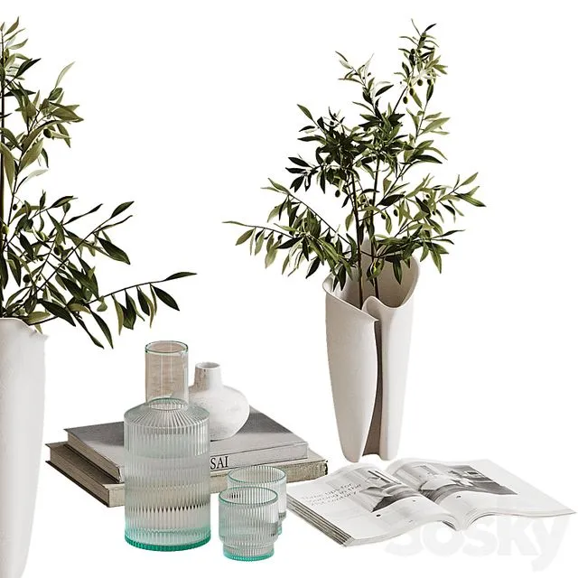 Decorative coffee table set m1 3D Model Decorative coffee table set m1 3D Model