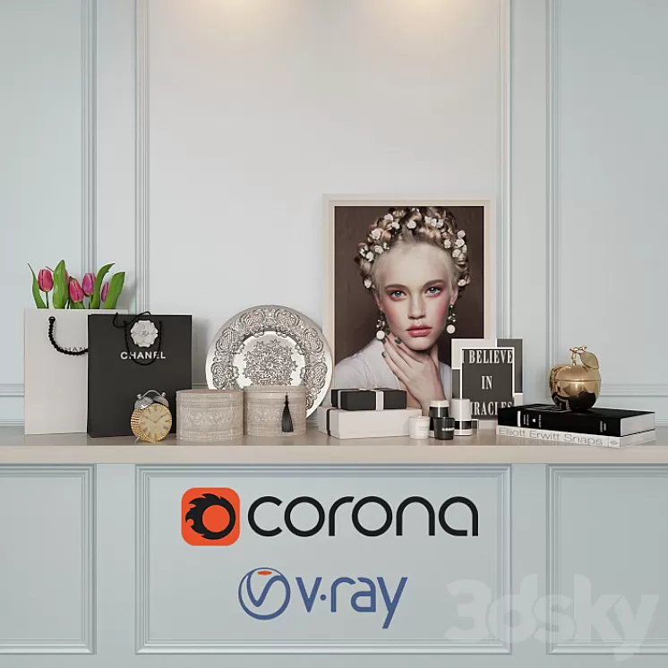 Decorative composition 02 \/ Decorative set 02 3D Model