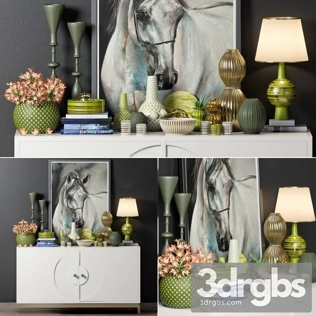 Decorative Console Table 04 3D Model Download