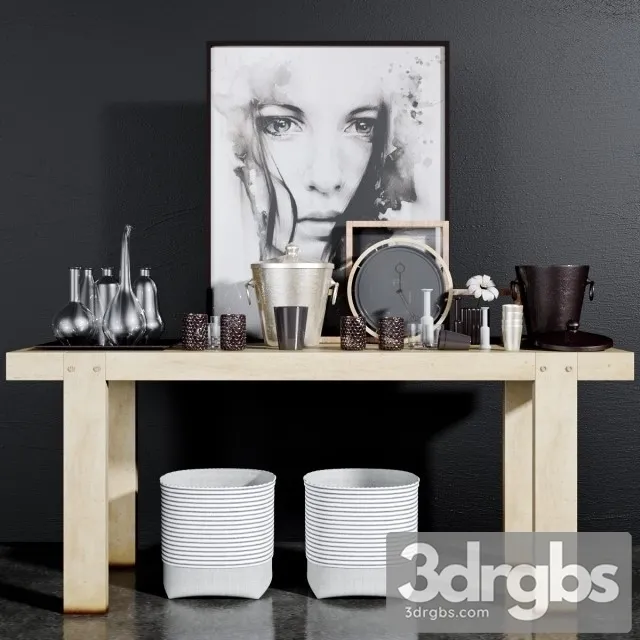 Decorative Console Table 2 3D Model Download