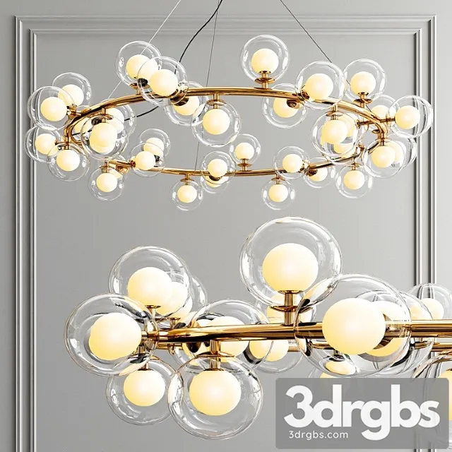 Decorative contemporary chandelier 3D Model Download