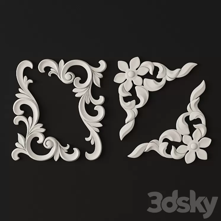 Decorative corner elements. 3D Model Decorative corner elements. 3D Model