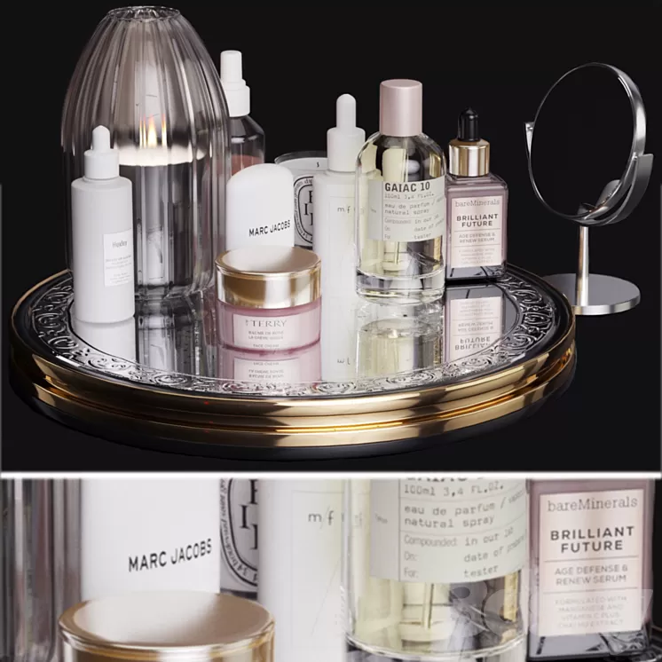 Decorative cosmetics set 3D Model