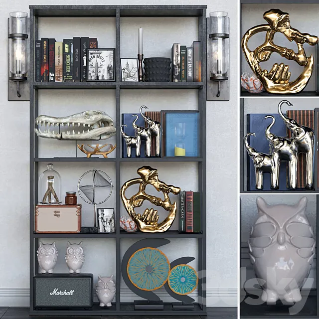 Decorative decor set 44 3DModel Decorative decor set 44 3DModel