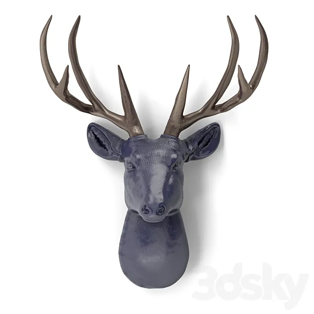 Decorative deer head in 4 colors 3DModel Decorative deer head in 4 colors 3DModel