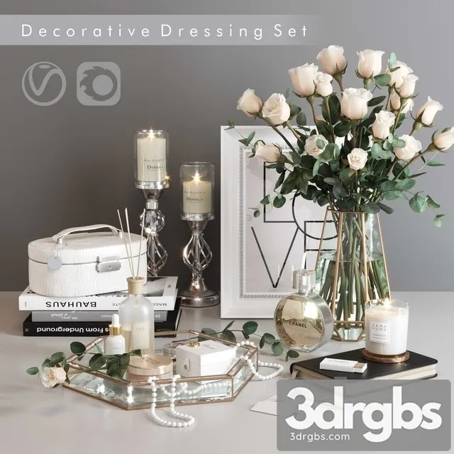 Decorative Dressing Set 3D Model Download