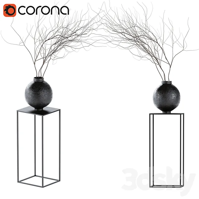 decorative dry plant 3DModel decorative dry plant 3DModel