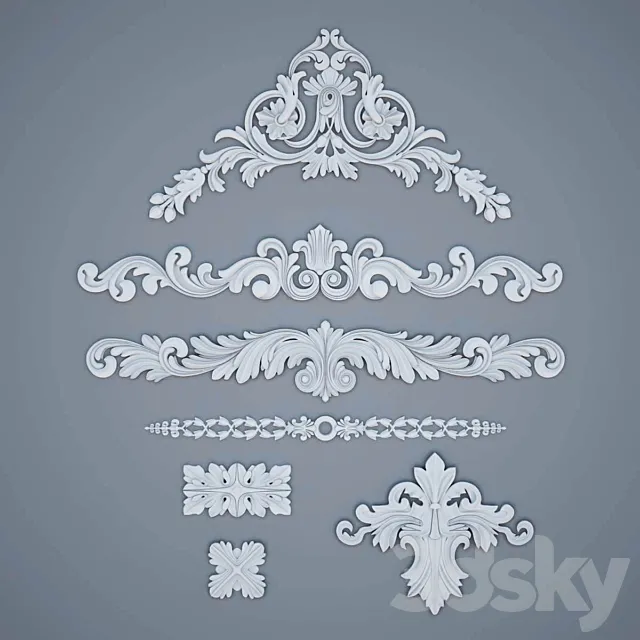 Decorative elements 3D Model