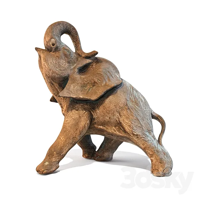Decorative elephant statue 3D Model