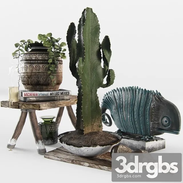 Decorative ethnic set 3D Model Download