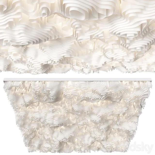 Decorative fabric ceiling 3D Model