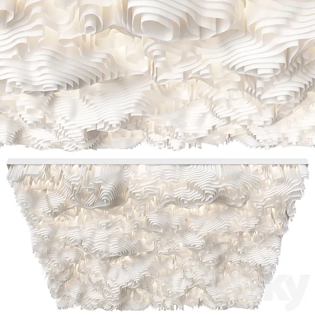Decorative fabric ceiling 3D Model