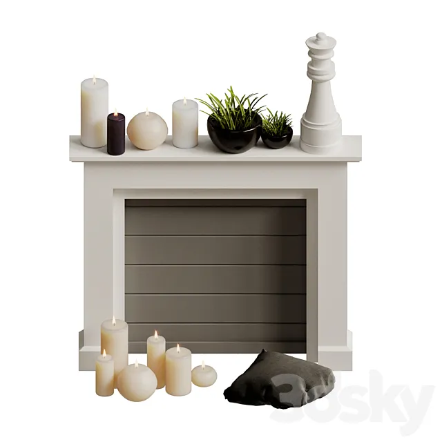 Decorative fireplace 03 3D Model
