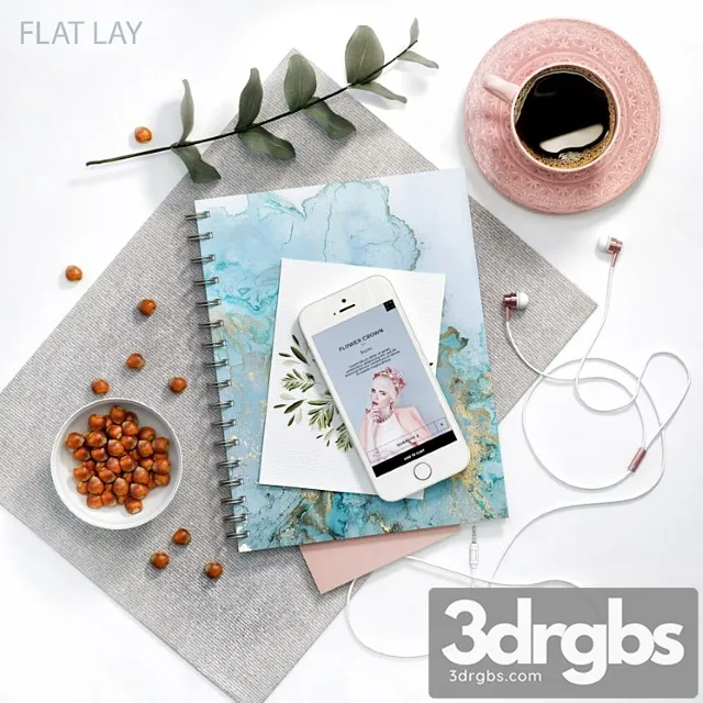 Decorative flat lay set
