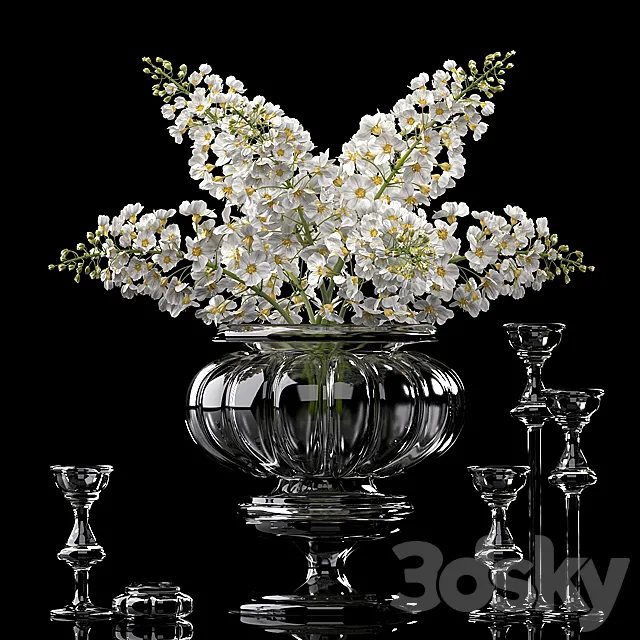 DECORATIVE FLOWER VASE SET 6 3DModel DECORATIVE FLOWER VASE SET 6 3DModel