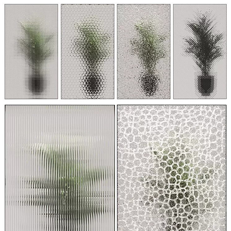 Decorative glass partition 01 3D Model Decorative glass partition 01 3D Model