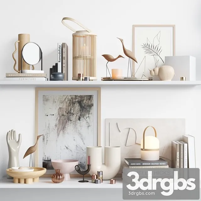 Decorative interior set 4 3D Model Download