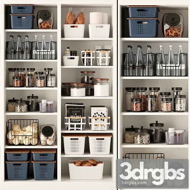 Decorative kitchen set 3 3D Model Download