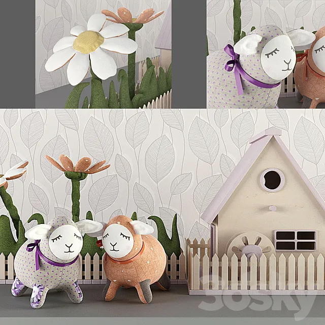 Decorative lamb Children 3D Model Decorative lamb Children 3D Model